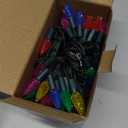 MXTCLM C6 Christmas Lights 50 LED Multicolor Strawberry 18ft Waterproof String Lights for Outdoor Indoor Garden Yard Home Party Christmas Tree Decorations (Multicolor)