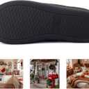 ULTRAIDEAS Women's Cozy Slippers - Warm Felt Indoor House Slippers with Memory Foam, Cute Cat Face Design, Perfect Holiday Gift for Home Bedroom Lounge (9-10, Black)