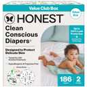The Honest Company Diapers, Value Pack, Leak Protection, Size 2, 186 Count