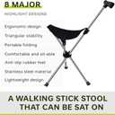 Lightweight Travel Stools for Adults. Cane with seat,Walking Stick,Foldable Chair,Hiking Stick,Camping,Hiking,Walking Cane Chair,Walking Stick with seat,Seatable Crutch Stool,Stick Chair