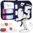 MONVICT Cordless Hot Melt Glue Gun, Smart Power-Off with 2.2 Ah Built-in Battery USB-C Rechargeable Mini Glue Gun Kit, 40 Pcs Glue Sticks, 10 Pcs Craft sticks, Carrying Case for DIY Craft Gift, White