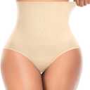 Werena Tummy Control Shapewear for Women High Waisted Body Shaper Panties Slimming Girdle Shaping Briefs (L)