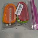 Lku Set of 4 Stackable Popsicle Molds + Sticks & Lids | Homemade Freezer Ice Pops & Frozen Snacks | Flexible Platinum Silicone for Easy Fill & Unmold | Reusable & Dishwasher Safe| Multicolor