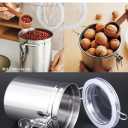 Walktosun Stainless Steel Food Container with Clear Lids Airtight Storage Container Stackable Small Canisters Kitchen Pantry Storage for Cereal, Snacks, Candy, Herbs, Spices, Sugar, Tea (Silver)