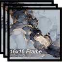 16x16 Frame Set of 3 for Picture Photo Poster Square Wall Mount