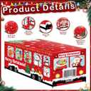 Peryiter Christmas Rectangle Fitted Tablecloth Santa Claus Bus Washable Xmas Table Cover Polyester Reusable Rectangular Tablecloth for Christmas Winter Holiday Party Decoration Dining Supply