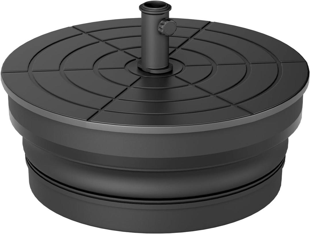 110lbs Outdoor Umbrella Base, Foldable Weighted Patio Umbrella Stands, HDPE Umbrella Base Suitable with 1.26''-1.89'' Pole Sizes, Heavy Duty Water Sand Base for Patio, Garden, Poolside