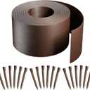 AGTEK 59FT Plastic Landscape Edging Coil Kit, 8 inch High Terrace Board Garden Edging Border with 18 Stakes