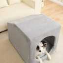 Hovicaed Indoor Dog House for Extra Large Medium Small Sized Dogs - Dog Tent with Washable Removable Cover, Pet Orthopedic Dog Cave Bed Egg-Crate Foam Cushion, Inside Dog House Large Space(XL)