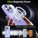 QTlier case for iPhone 14promax, 360 Rotatable Ring Stand, Raised Camera Frame, Shockproof with MagSafe Lilac