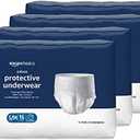 Amazon Basics Unisex Protective Underwear, Overnight Absorbency,XXL,Pack Of 3,42 Count
