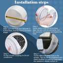5.9 Inch Portable Air Conditioner Exhaust Hose Coupler, Mobile AC Unit Tube Connector, AC Hose Extension Connector Air Conditioning Accessories for AC Exhaust Hose Coupler Extension (Round)