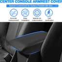 Autorder Center Console Cover for 2025 2026 Forester Accessories Armrest Cover Anti-Scratch Middle Console Pad Leather Armrest Protector, Subaru Forester 2025-2026