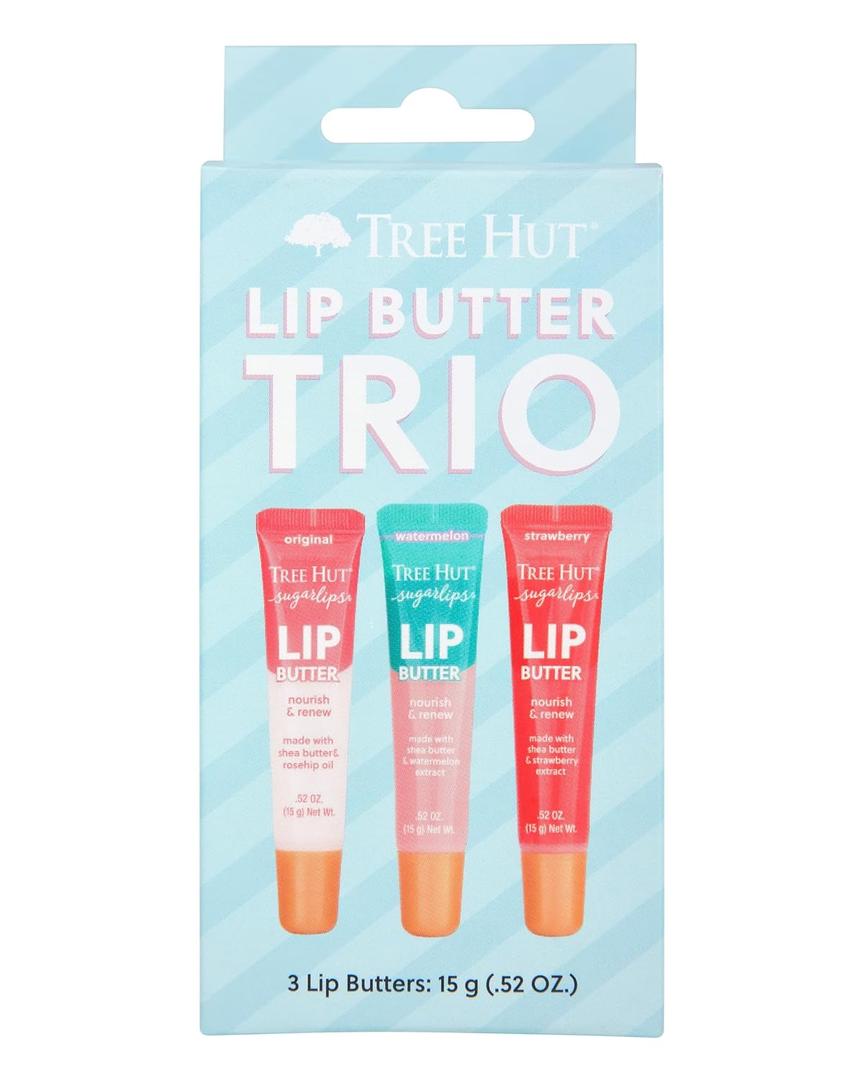 Tree Hut Sugarlips Lip Butter Trio, Original, Watermelon & Strawberry Lip Butters, 0.52 fl oz
