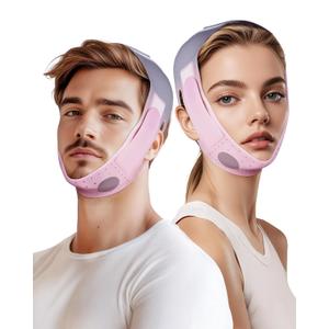Reusable V Line Silicone Face Strap, Soft Silicone Chin Strap for Women 23-27 Inches