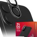 ZAGG Glass Elite Anti-Glare Camera Lens Protector for iPhone 16 Plus / 16 - Anti-Reflective Glass, 5X Stronger, Smudge-Free, Eco-Friendly, Easy Installation