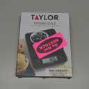 Taylor Glass Top Food Scale with Touch Controls, 11 lb Capacity, Sleek Black Design for Precision Food Measurement in Grams and Ounces