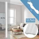 Sunnyglade 12-Pack Ceiling Crown Molding Trim, Total 43.7 Ft High Impact Finish Polystyrene Ceiling Moulding for Home Decor -Easy Installation with Glue (12)