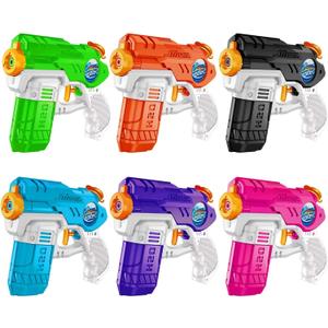 Water Guns for Kids 6 Pack Squirt Guns Water Soaker Blaster 220CC Capacity 15-20 Feet Shooting Range Water Gun for Boys Girls Toddlers Swimming Pool Beach Toys Water Fighting Toys