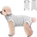 FEimaX Dog Surgery Recovery Suit Female and Male Spay with Pee Hole, Pet Body Suits for Puppy After Spayed, Neuter Surgical Onesie for Small and Medium Dogs Cats, Alternative Bandages E-Collar & Cone