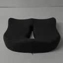 Memory Foam Seat Chair Cushion for Relieves Back Sciatica Pain Tailbone Pain Coccyx Degenerating Disc Orthopedic Osteoarthritis Prostate Cushion Low Back Pain Cushion Hip Shaping (Dark Gray)