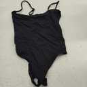 SUUKSESS Women Sexy Square Neck Thong Bodysuit Backless Cami Bodysuit Top S