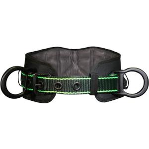 AFP Heavy-Duty 2 D-Ring Waist Body Belt w/Tongue Buckle Premium Stitching (OSHA/ANSI PPE) (Large-XLarge, Hivis & Black)