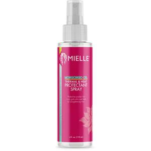 Mielle Organics Mongongo Oil Thermal & Heat Protectant Spray, Protects Hair from Heat Damage, Intense Heat Defense, Curl Pattern Protection, Safe for All Hair Types, 4 Ounce