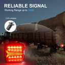 Wireless Trailer Lights Kit, Magnetic LED Tail Light for Trailer, IP67 Waterproof, Rechargeable Turn Signals Portable Brake Lights for Running Stop Towing Truck Tow Camper Boat RV Caravan