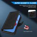 ZZXX for iPhone 17 Pro Max Wallet Case Magnetic Closure 6.9 inch,Black