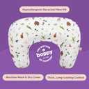 Boppy Nursing Pillow - Firm, Ergonomic U-Shaped Bottle and Breastfeeding Pillow with High Lift for Comfort and Support, Spacious Surface - Neutral Plants and Animals