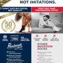 Pembrook Bamboo Viscose Diabetic Socks for Women & Men - 6 Pairs Ankle Socks for Swollen Feet | Neuropathy Socks (Black)