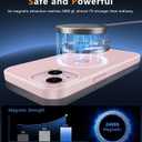 5 x FNTCASE for iPhone 15 Case: for iPhone 14 Case & iPhone 13 Case [Compatible with Magsafe] Translucent Matte Magnetic Phone Cover - Military Grade Drop Protection Shockproof Protective Cases - Pink