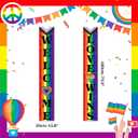 Party Inspo Pride Porch Banner, Pride Month Decorations, LGBTQ Party Welcome Love Always Wins Hanging Supplies for Front Door Outdoor Photo Booth