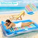 Inflatable Adult Pool Lounger Float - BAIAI Large Beach Sun Tanning Floats Raft Sunbathing Water Lounge Floaties Tub with Drink Holder - Blow Up River & Lake Suntan Floating Swimming Mattress Mat