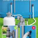 POOLHOUR Plunger Valve with Pipe Holder & Pool Hose Adapter, Above Ground Pool Pump Replacement Parts Compatible with I*tex/Col*m*n Pool