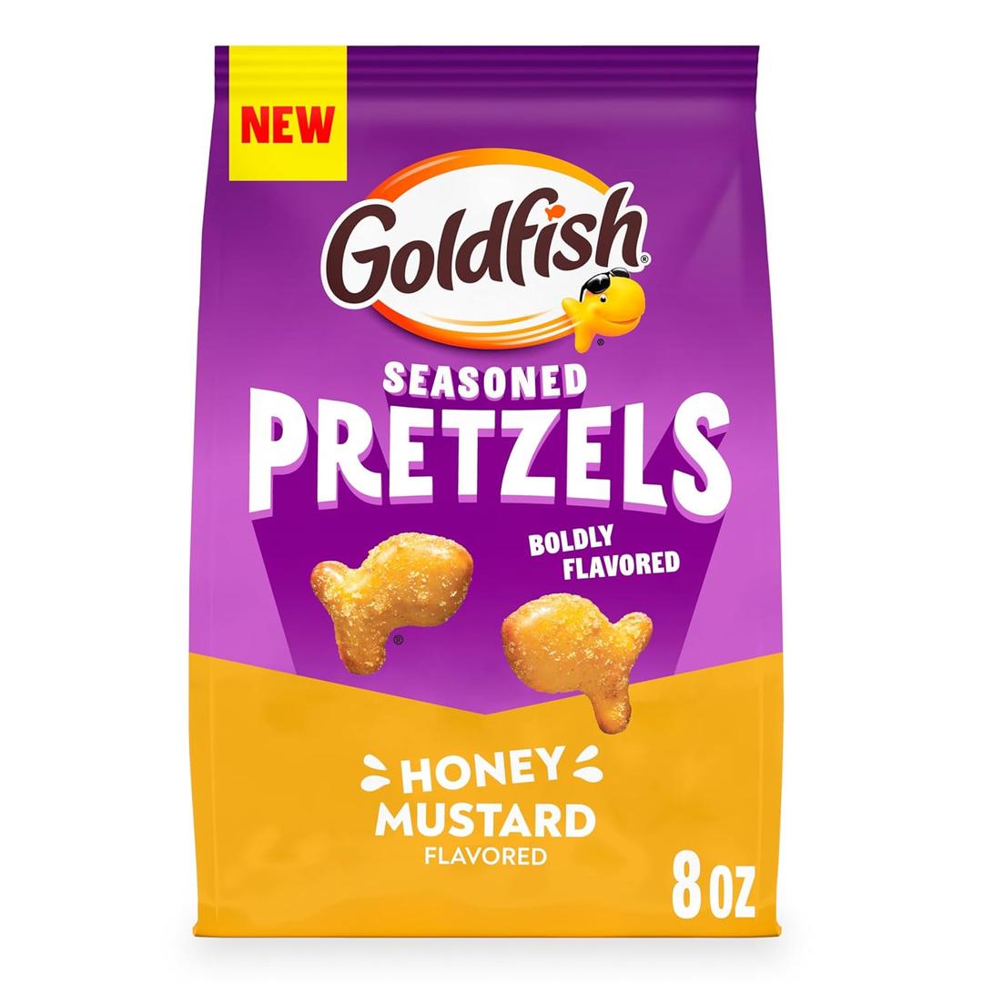 Goldfish Honey Mustard Seasoned Pretzels, 8 Ounce Bag (EXP 05/30/26)