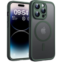 TOCOL Magnetic for iPhone 14 Pro Case, Upgraded Full Camera Protection, Compatible with Magsafe, Drop Protection, Translucent Matte Back Bumper Phone Cover 6.1Inch, Alpine Green