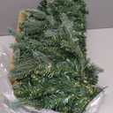 Christmas Garland 9 Ft by 12 Inch Prelit Fraser Fir Xmas Garland with 50 Lights, Real Like Lush and Classics Green Style for Indoor Outdoor Home Decoration (Brief-Classic_Plug-in)