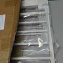 Babelio Baby Gate with Adjustable Cat Door,29-43" Auto Close Durable Pet door for Stairs,Doorways and House,Pressure Mounted,Easy Install,Effortless Walk Thru,White