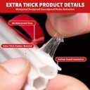 40 Feet Self-Adhesive Rubber Weather Stripping, Diamond-Shaped Extra Thick Rubber Door Weather Stripping Door Seal Strip for Door Frame Door Insulation Strip Waterproof Fits Big Gaps(White)