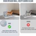 Pee Pad Holder for Dogs and Puppies, Dog Potty for Small Dogs, Dog Litter Box Indoor, Puppy Potty Training Tray with Splash Wall & Center Post, 20.1"×15.4"