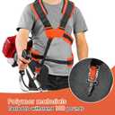Trimmer Shoulder Strap Padded Universal Adjustable, Weed Eater Harness, Brush Cutters Harness Nylon Double Shoulder for Trimmer (Orange)
