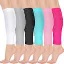6 Pairs Calf Compression Sleeve Women Footless Compression Stockings Elastic Leg Sleeve for Running Nurse Pregnant