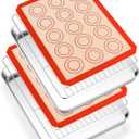 TeamFar Stainless Steel Baking Sheet, 12.5inch Baking Pans Cookie Sheets for Baking with Cooling Rack & Silicone Baking Mat - 2 Sheet Pans + 2 Roasting Racks + 2 Silicone Mats, Non Toxic, Easy Clean