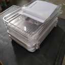 Delamu 2-Tier Multi-Purpose Bathroom Under Sink Organizers and Storage, Stackable Kitchen Pantry Organization, Pull Out Medicine Cabinet Organizer with Movable Dividers, White, 2 Pack