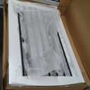 PUPETPO Freestanding Dog Gates with Door Walk Through, 80 inch Wide Gates Indoor, Dog Fences Indoor, Support Feet Included, 4 Panels, 32" Tall, White & Black