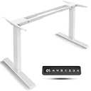Dual Motor Standing Desk Frame- Height Adjustable Electric Desk Legs, Heavy Duty Sit to Stand Up Desk Base, 4 Memory Settings Controller for Adjustable DIY Desktop, Over 300 lbs Load Capacity 