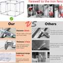 Clear Acrylic Dog Playpen, 8 Panels 29.5 Inch Tall Indoor Pet Play Pen with Door, Transparent Puppy Fence for Small Dogs, Dog Fence Crate Kennel Whelping Cage