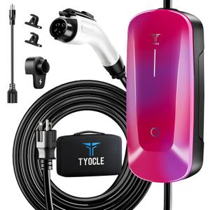 Level 1 EV Charger 2026 Upgraded (16A, 110V-240V), Portable Level 1&2 EV Charger NEMA 6-20 Plug and NEMA 5-15 Adapter for Household Socket, 23FT EV Charging Cable, SAE J1772 Compatible for All PHEV/EV